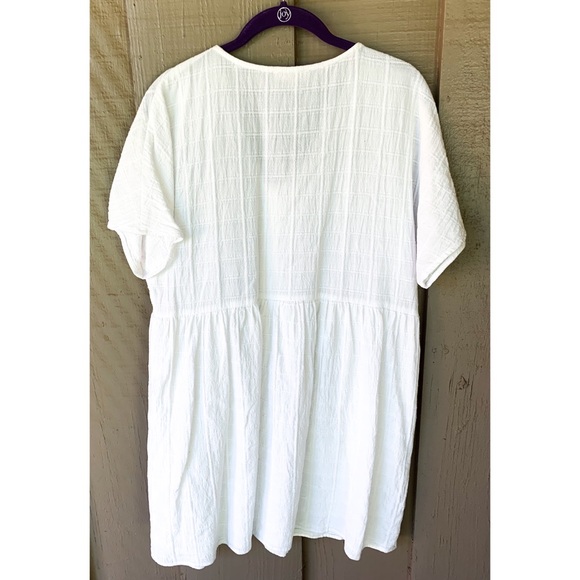 Entro White Dress With Pockets & Buttons L - Picture 2 of 6